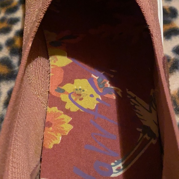 Blowfish Malibu Women’s Knit Glitter Slip On Sneakers Gold Mouve - Picture 13 of 16